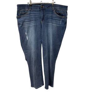 Democracy Jeans “Ab”solution Patriot Straight Leg Slimming Plus Size 22W
